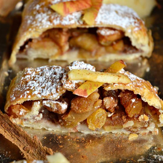 Pie Crust Apple Strudel