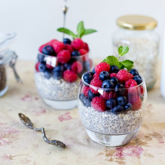 Chia dessert in a cup