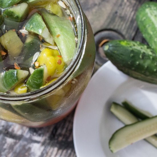 Easy Refrigerator Garden Pickles