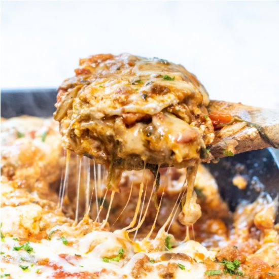 Cast Iron Skillet Lasagna