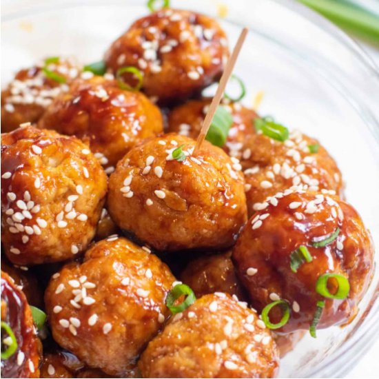 Sweet Sesame Ginger Meatballs