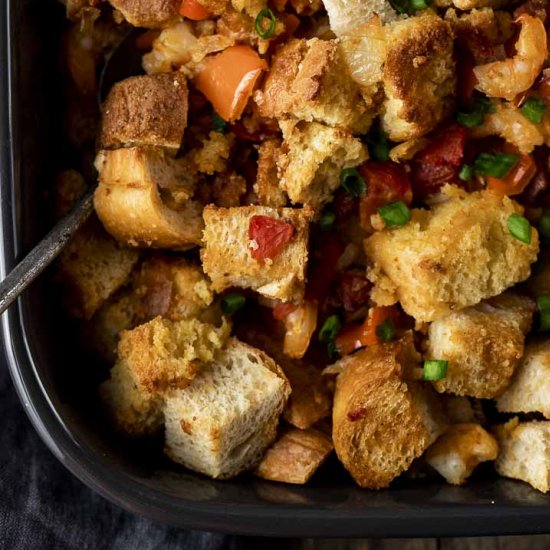 Spicy Cajun Cornbread Dressing