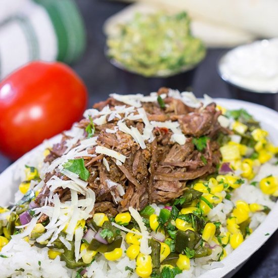 Slow Cooker Beef Barbacoa Burrito B