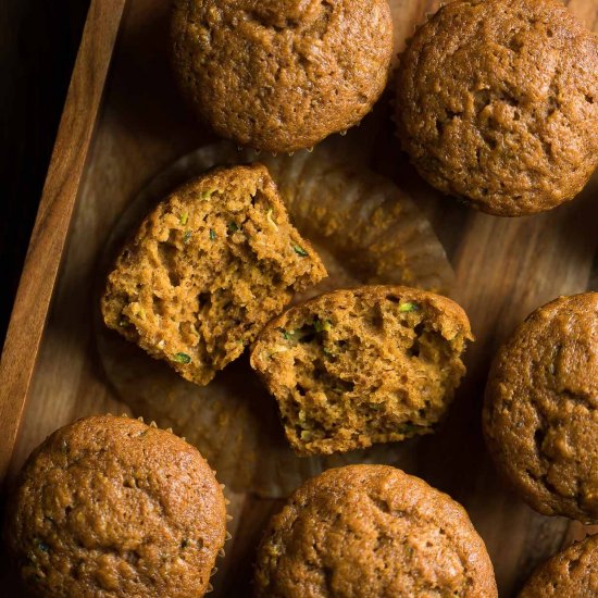 Pumpkin Zucchini Muffins