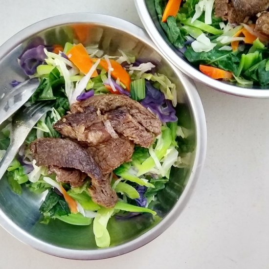 Budget Steak Chuck Roast Beef Salad