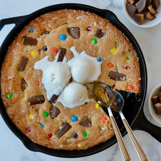 The Ultimate Candy Skillet Cookie