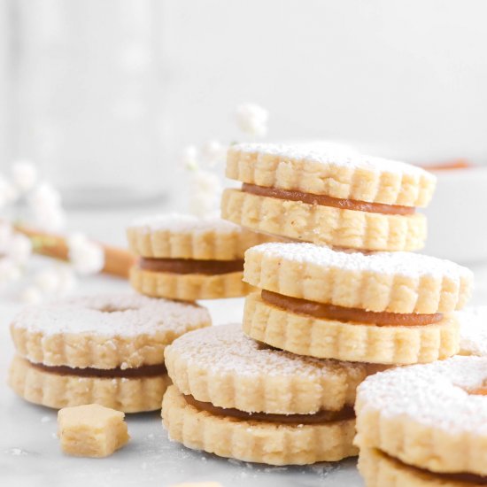 Spiced Apple Butter Linzer Cookies