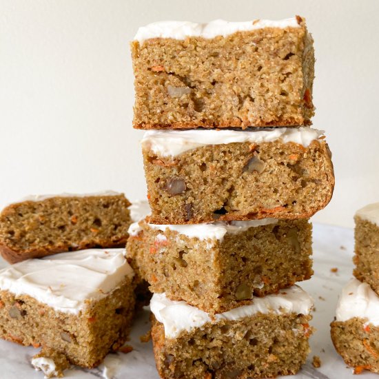 Healthy Carrot Cake Bars