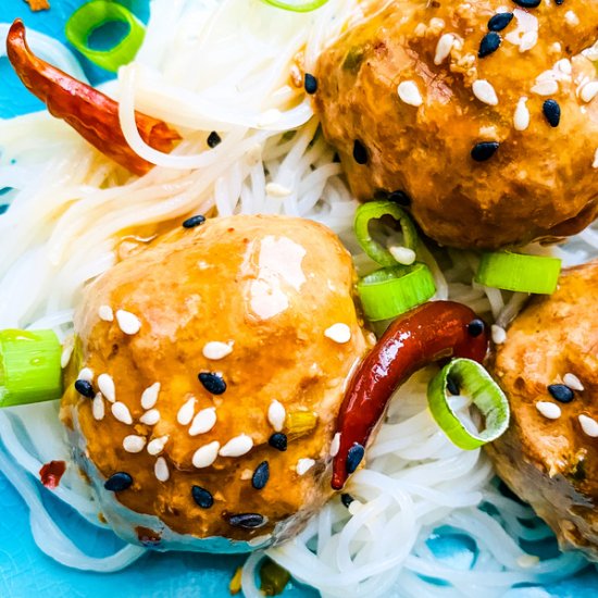 Spicy General Tso’s Meatballs