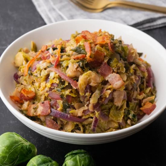 Bacon and Brussels Sprout Skillet