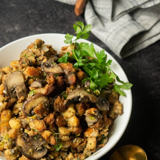 Smoked Oyster and Mushroom Stuffing