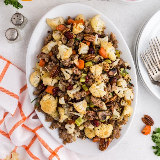 Savory Cauliflower Stuffing