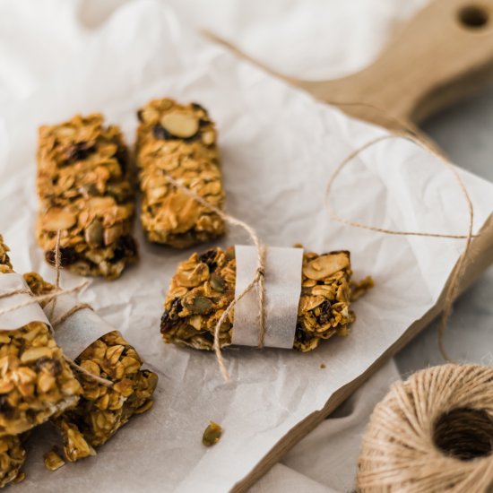 Spiced Pumpkin-Raisin Granola Bars