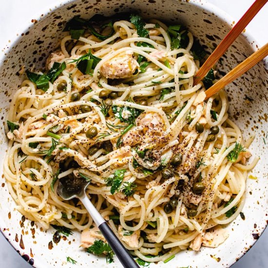 Lemony Canned Tuna Spaghetti