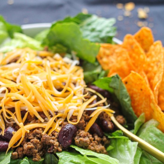 Healthy Taco Salad with Ground Beef