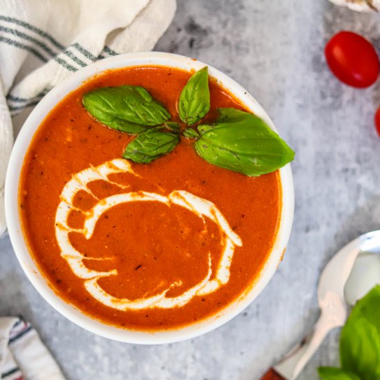 The Best Tomato Basil Soup