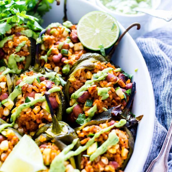 Stuffed Poblano Peppers