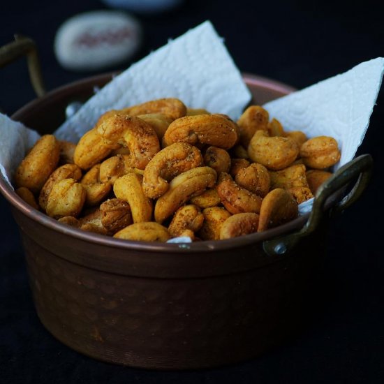 Indian-Spices Roasted Cashews