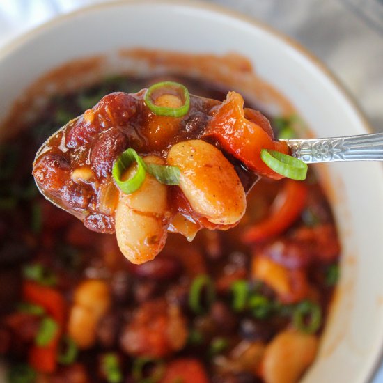 Three Bean Slow Cooker Chili