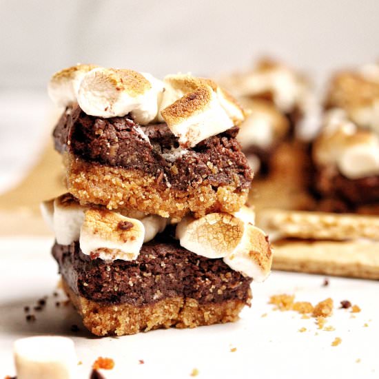 Epic HEALTHY Smores Brownies