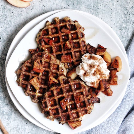 Apple Pie French Toast Waffles