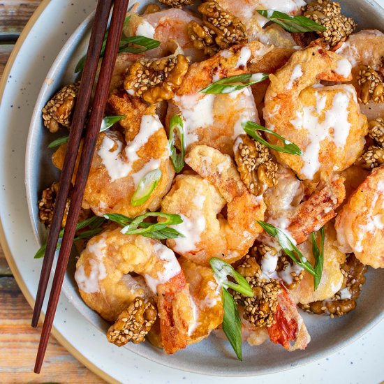 Honey walnut coconut shrimp