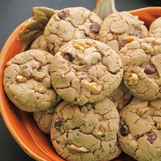 Chocolate Walnut Spice Cookies