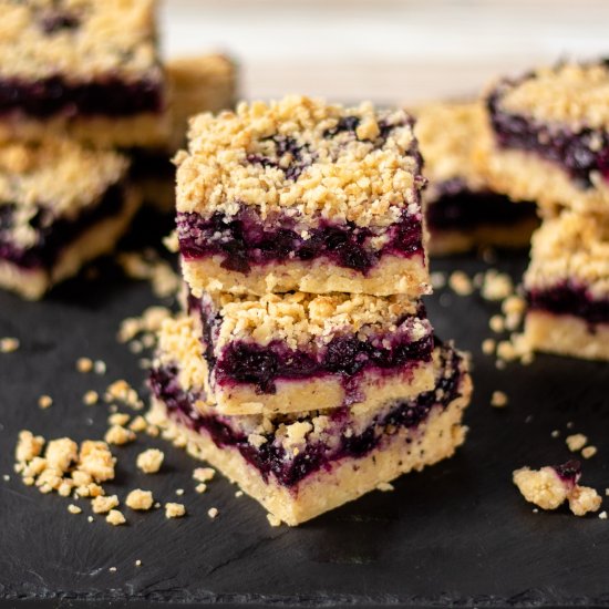 Blueberry Oatmeal Crumb Bars