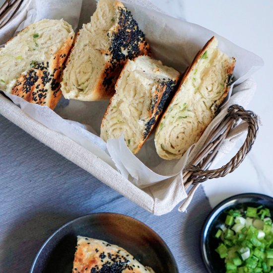 Fluffy Chinese Scallion Pancake