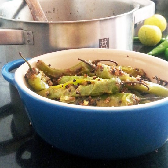 Green Chili Fried with Spices