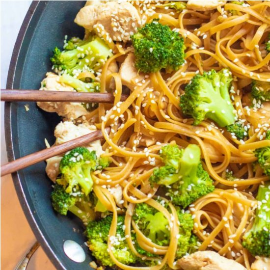 Chicken and Broccoli Sesame Noodles