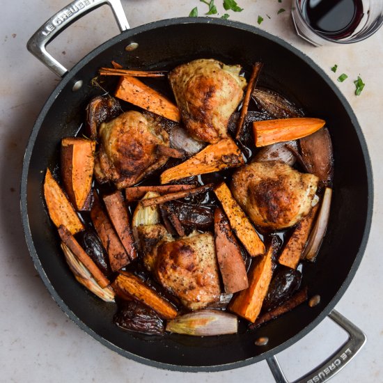 One Pan Sweet Israeli Chicken