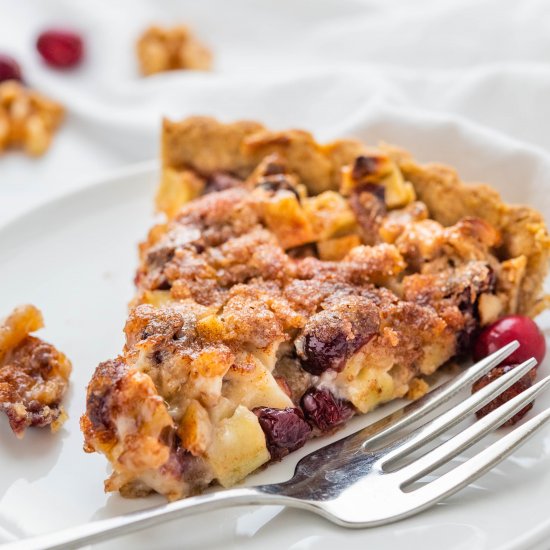 Apple Cranberry Walnut Tart