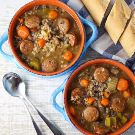 Italian Sausage and Wild Rice Soup