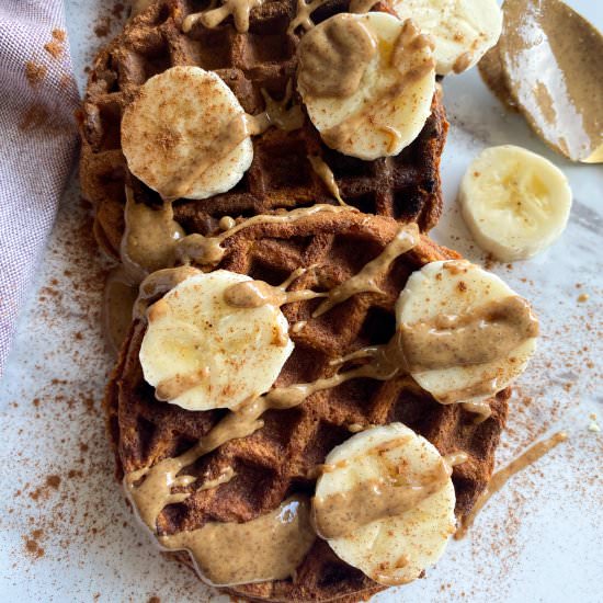 Sweet Potato Protein Waffles