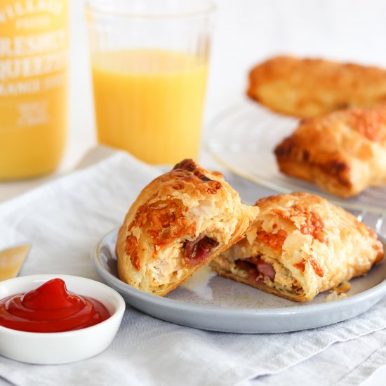 Egg & Bacon Puff Pastries