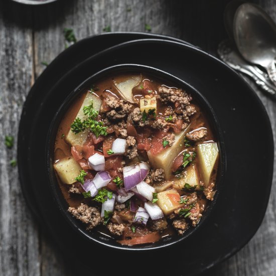 Beef and Potato Mexican Soup