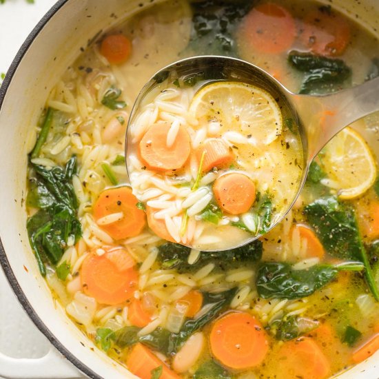 Lemon White Bean Spinach Soup