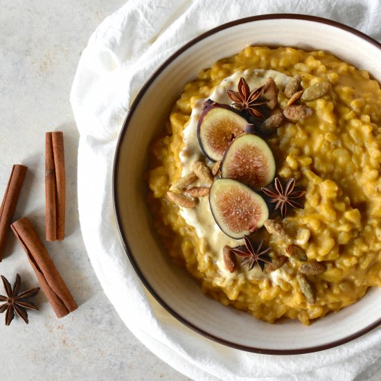 Spiced Pumpkin Rice Pudding