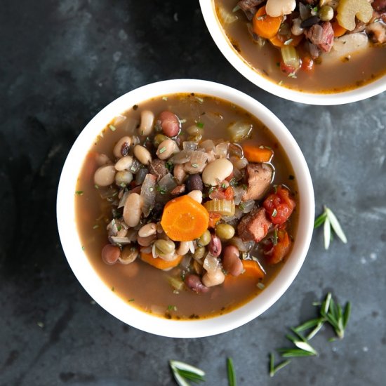 Crock Pot Ham and Bean Soup