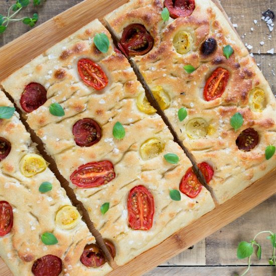 Poolish focaccia bread