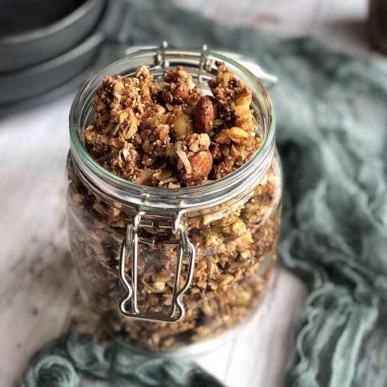 Supercharged healthy cookie granola