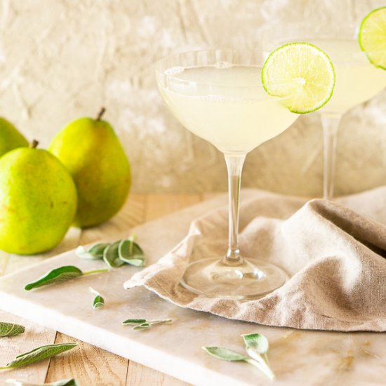 Pear-Sage Gimlet