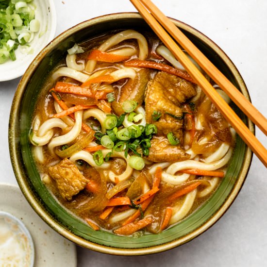 vegan curry udon (kare udon)