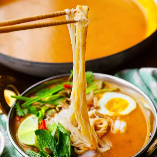 Spicy Thai Laksa with Pumpkin