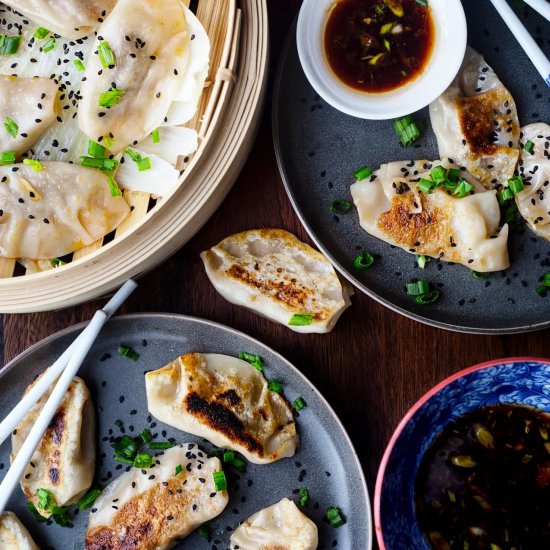 Vegetarian Pork Gyoza Dumplings