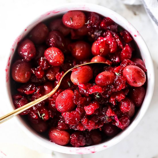 Roasted Cranberry Grape Compote