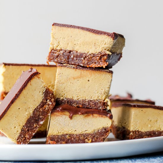 Vegan Pumpkin Spice Nanaimo bars