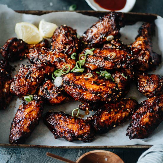 Easy Sticky Wings with Hot Sauce