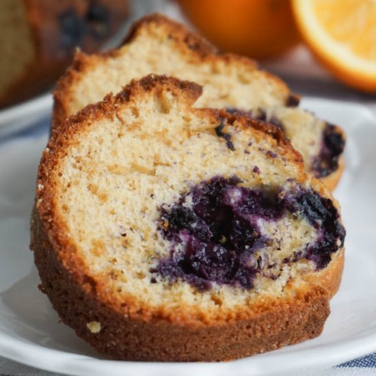 Orange Juice Blueberry Sponge Cake